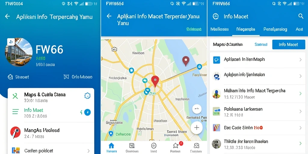 Tampilan utama FW66 menunjukkan informasi kemacetan dan cuaca secara langsung.