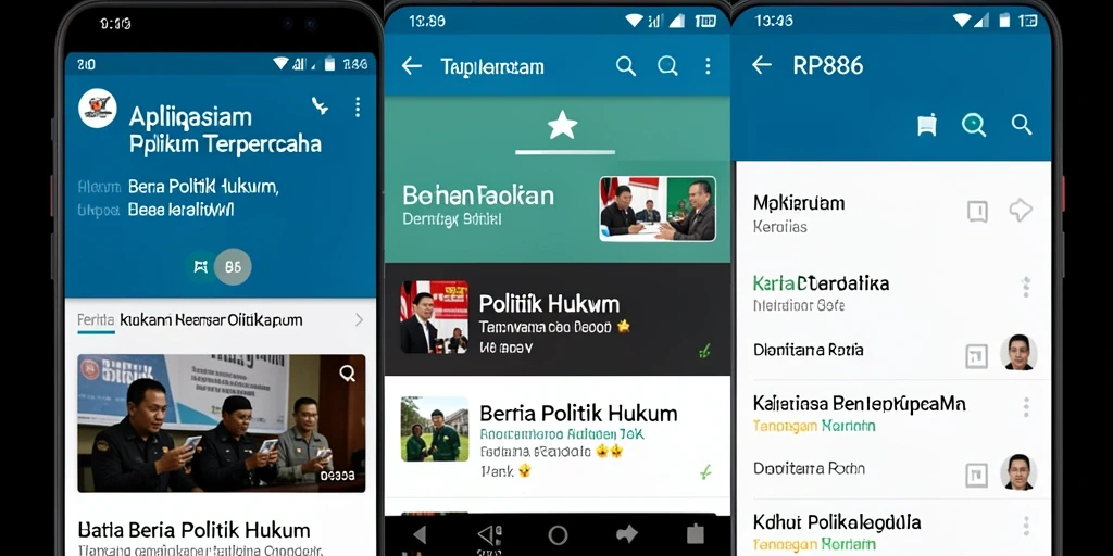 Tampilan antarmuka aplikasi RP886 yang modern dan informatif.