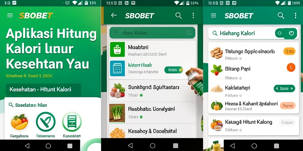 Tampilan antarmuka aplikasi Hitung Kalori SBOBET yang intuitif dan mudah digunakan.