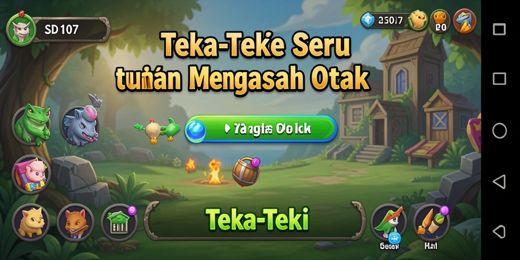 Screenshot antarmuka utama permainan Teka-Teki SD107.
