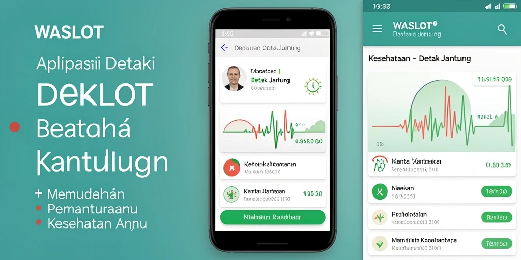 Tampilan antarmuka aplikasi WASLOT untuk pemantauan detak jantung.